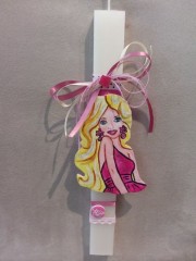 Πασχαλινή Λαμπάδα από πηλό ''Barbie''!!!!